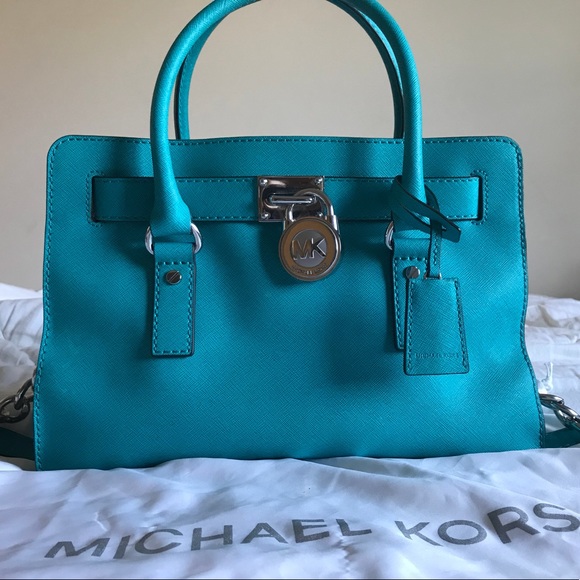 Michael Kors Aquamarine Hamilton Handbag - Picture 1 of 8